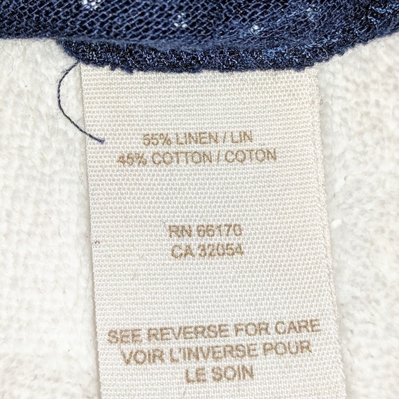 Free People Navy Polka Dot Lace Top Size 6 - Picture 3 of 7